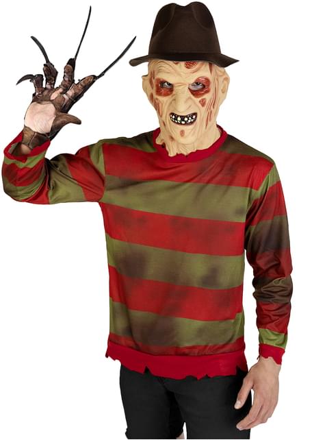 Guante marrón con garras negras largas, estilo Freddy Krueger, para disfraz.