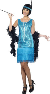 Disfraz de los años 20 azul celeste - Disfraces para Mujer
