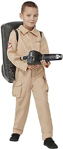 Disfraz de cazafantasmas para niño: traje beige con correa y dispositivo gris