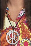 Medallón Hippie Cinta Cuero-Años 60-70