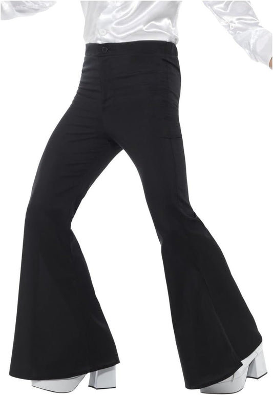 Pantalones de campana negros para hombre
