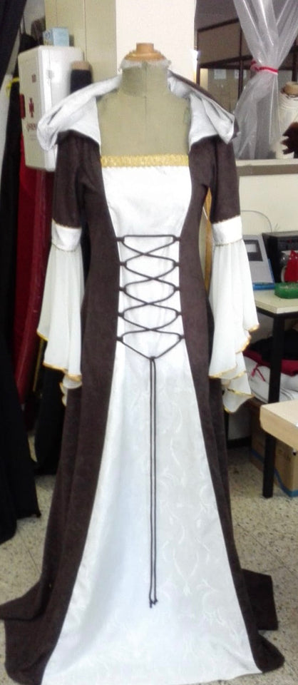 Traje Medieval Con Capucha-Trajes Medievales Para Señoras