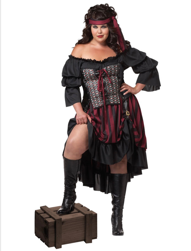 Disfraz Mujer Pirata-Mujer Pirata Talla Grande