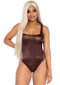 Metallic thong bodysuit