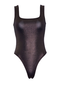 Metallic thong bodysuit