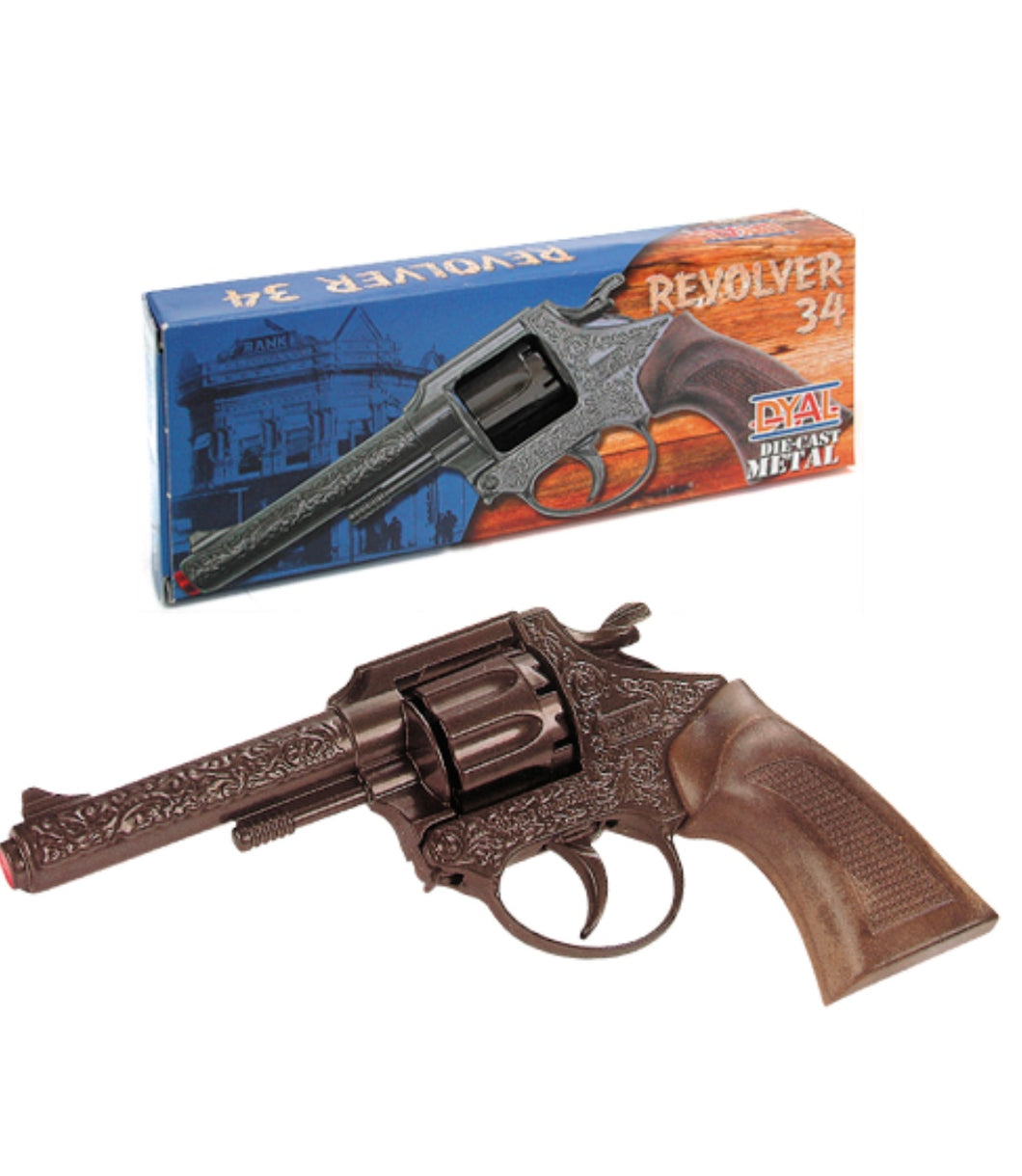 Revolver Pistola Metálica 34 Mixtos-Complementos Para Disfraces