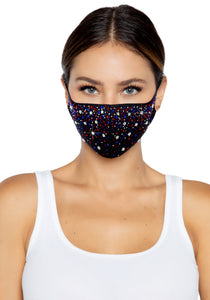 Liberty Rhinestone Face Mask