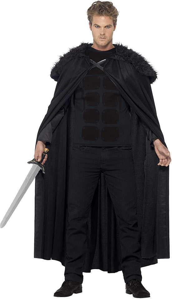 Capa Medieval Negra-Trajes Medievales Para Hombre