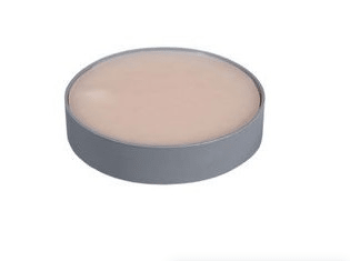 Pastilla redonda de cera beige con base gris
