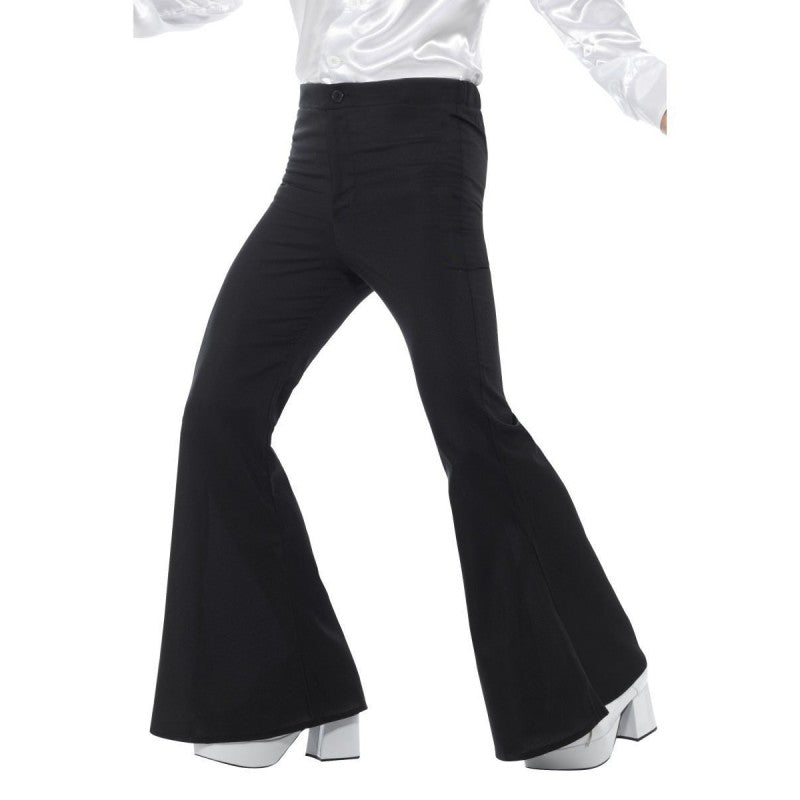 Pantalones Negros de Hippie Años 60 para Hombre