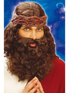 Peluca y Barba San Jose-Jesus- Peluca y Barba Para Disfraz
