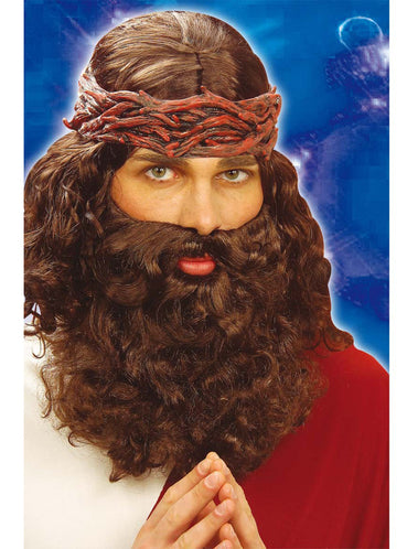 Peluca y Barba San Jose-Jesus- Peluca y Barba Para Disfraz