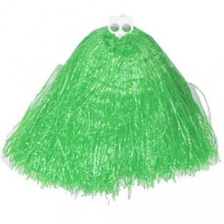 Pompon verde de animadora con flecos para disfraz