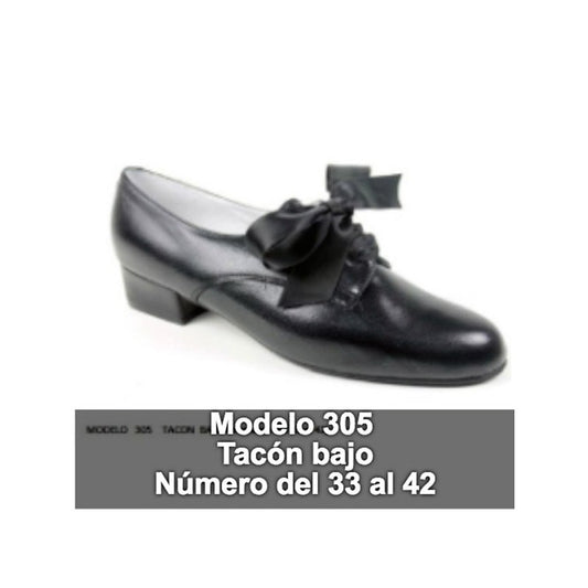 Zapato Señora Baile Regional Tacón Bajo Tacón 3 ctm-Calzado Para Se...