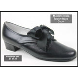 Zapato de Piel para Traje Regional de Niña – Tacón Bajo de 3 cm